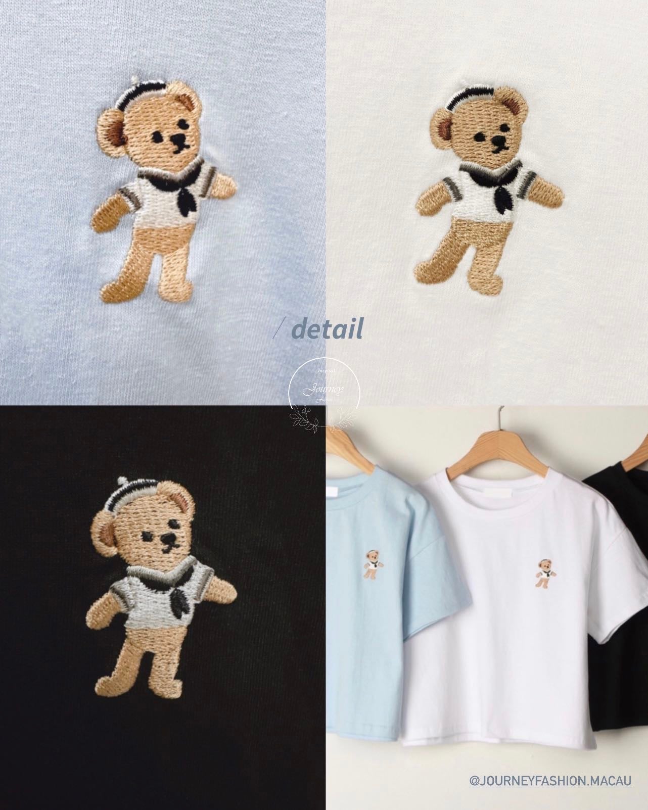 韓國丨短款小熊TEE