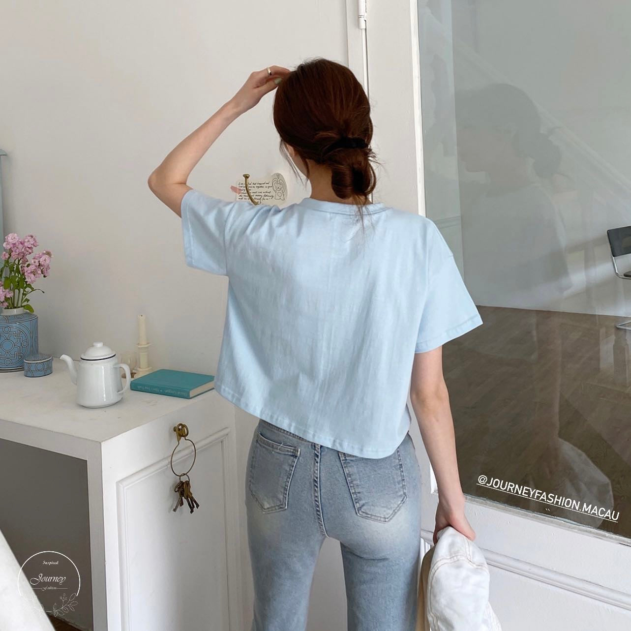 韓國丨短款小熊TEE