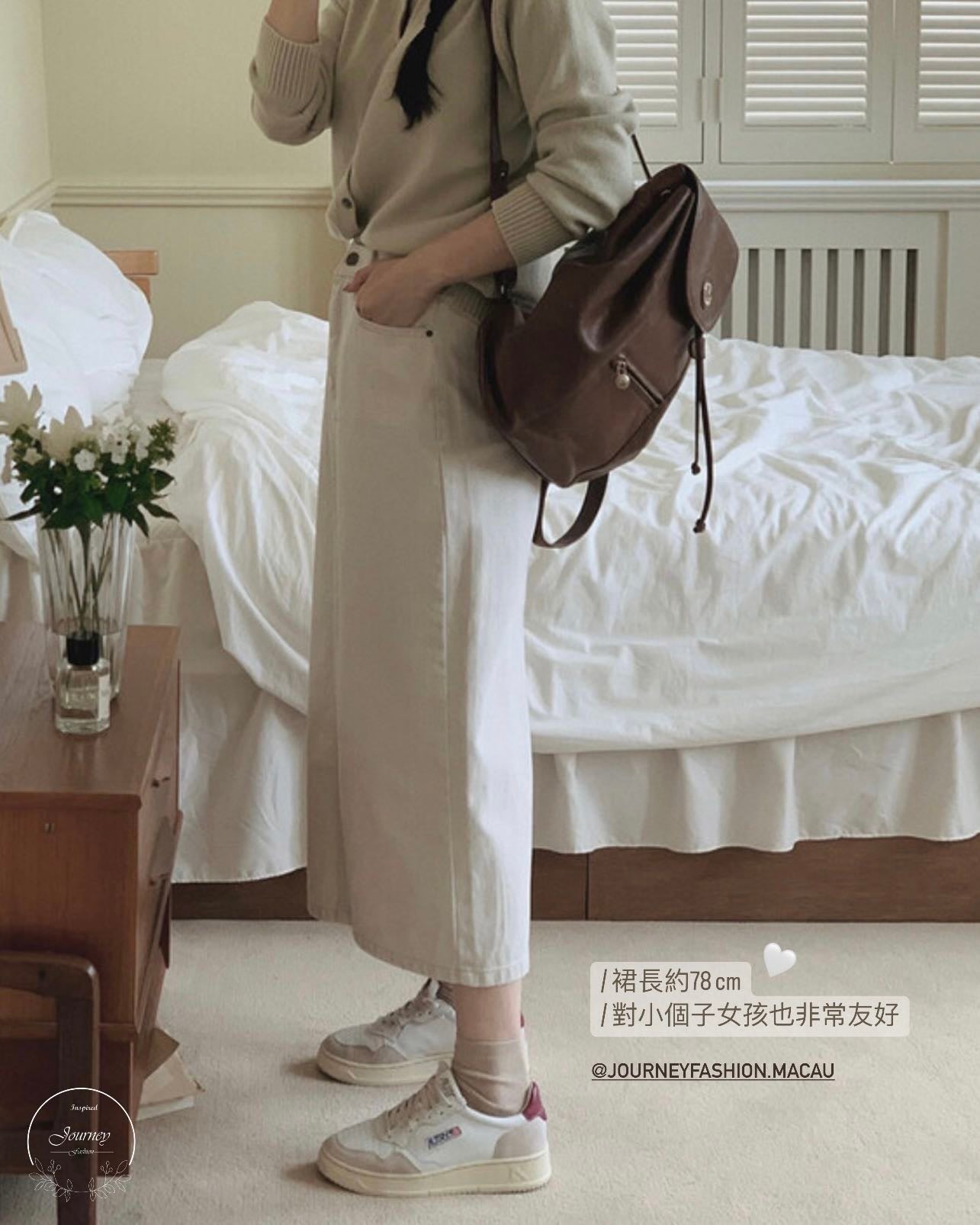 韓國丨染色牛仔半身裙