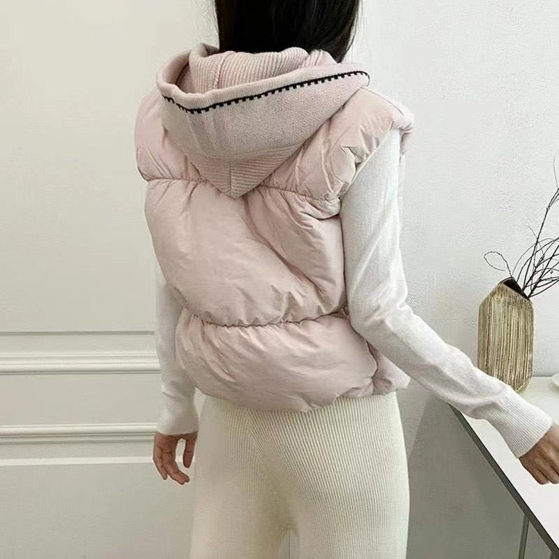 韓國丨連帽拉鍊背心
