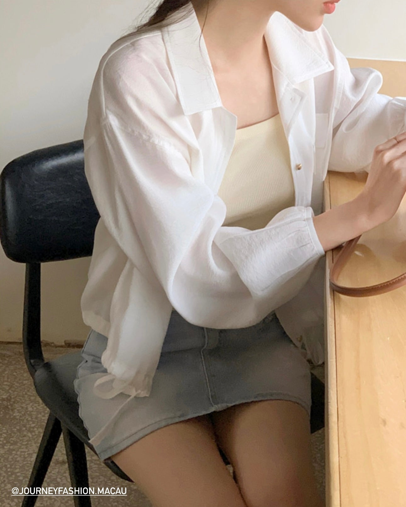 韓國丨小金鈕抽繩外套