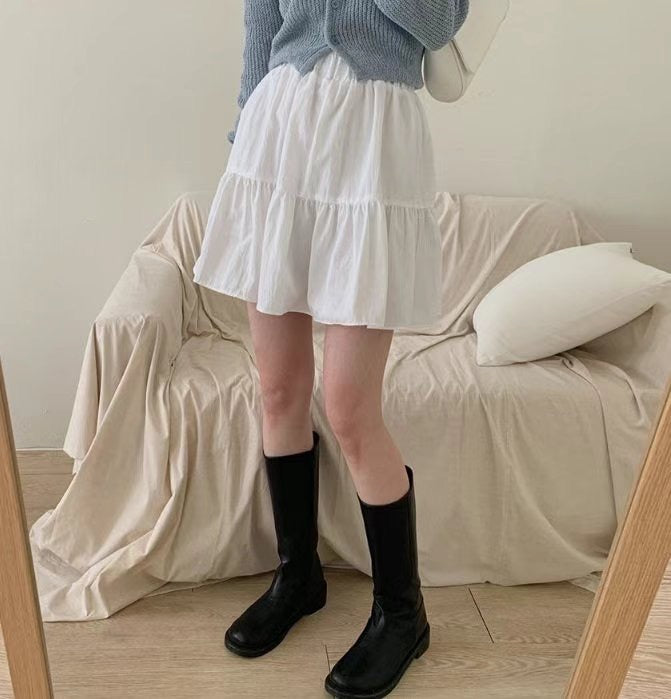 韓國丨鬆緊腰半身短裙