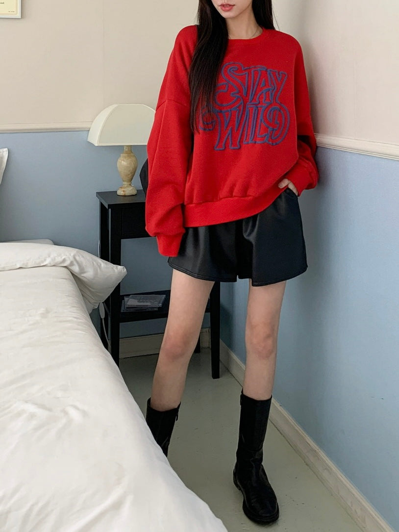 韓國丨內絨印花衛衣