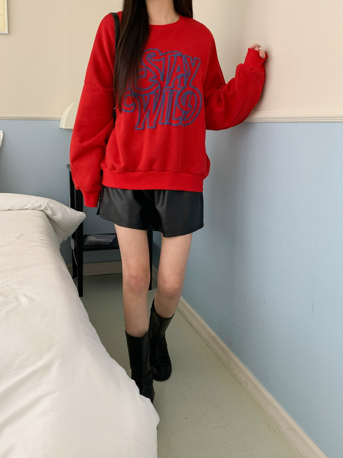 韓國丨內絨印花衛衣