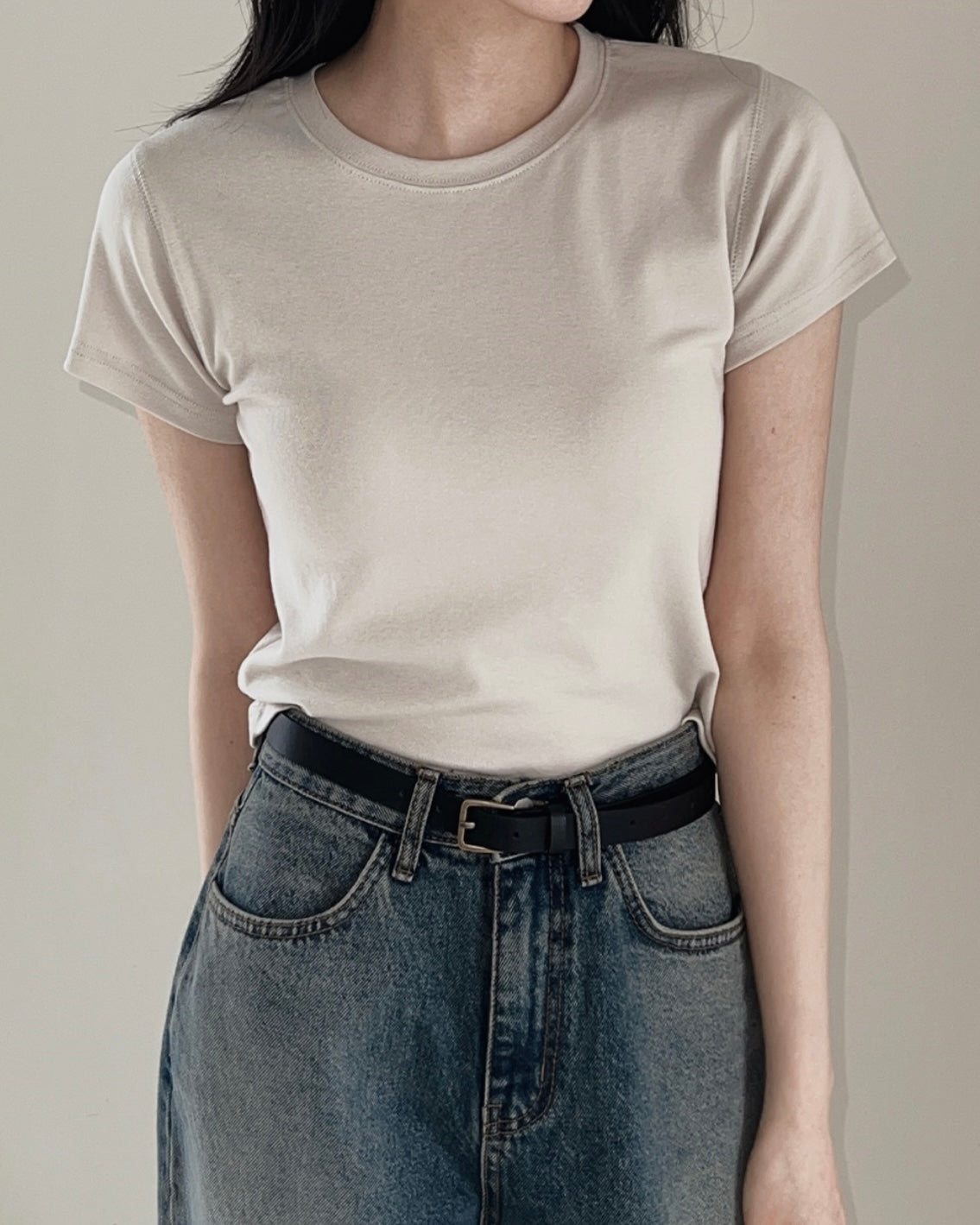 韓國丨SEMI-CROP TEE