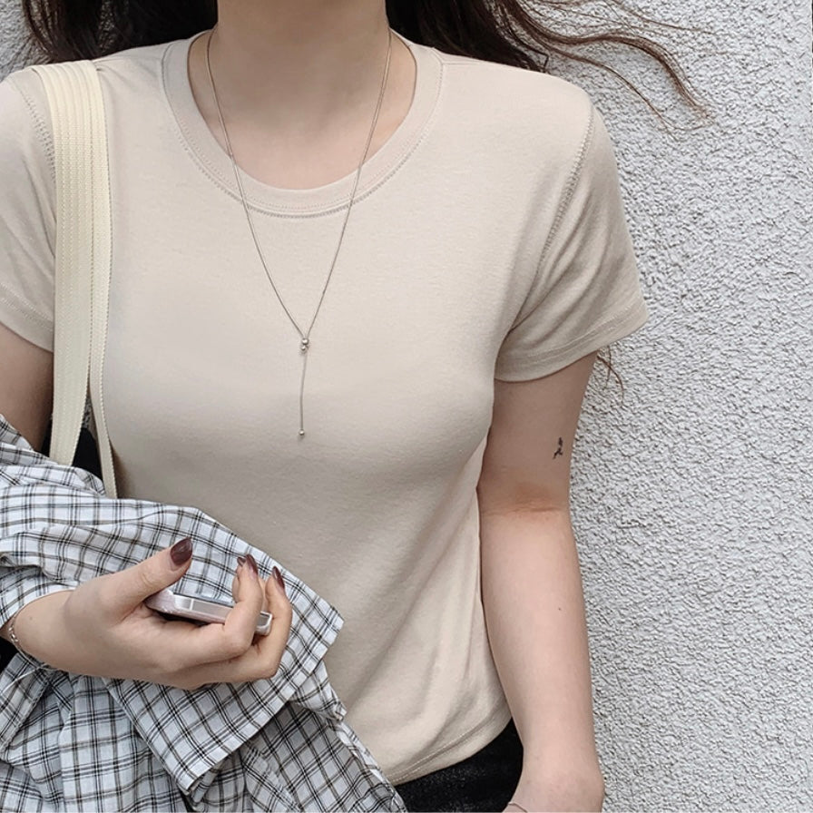 韓國丨SEMI-CROP TEE
