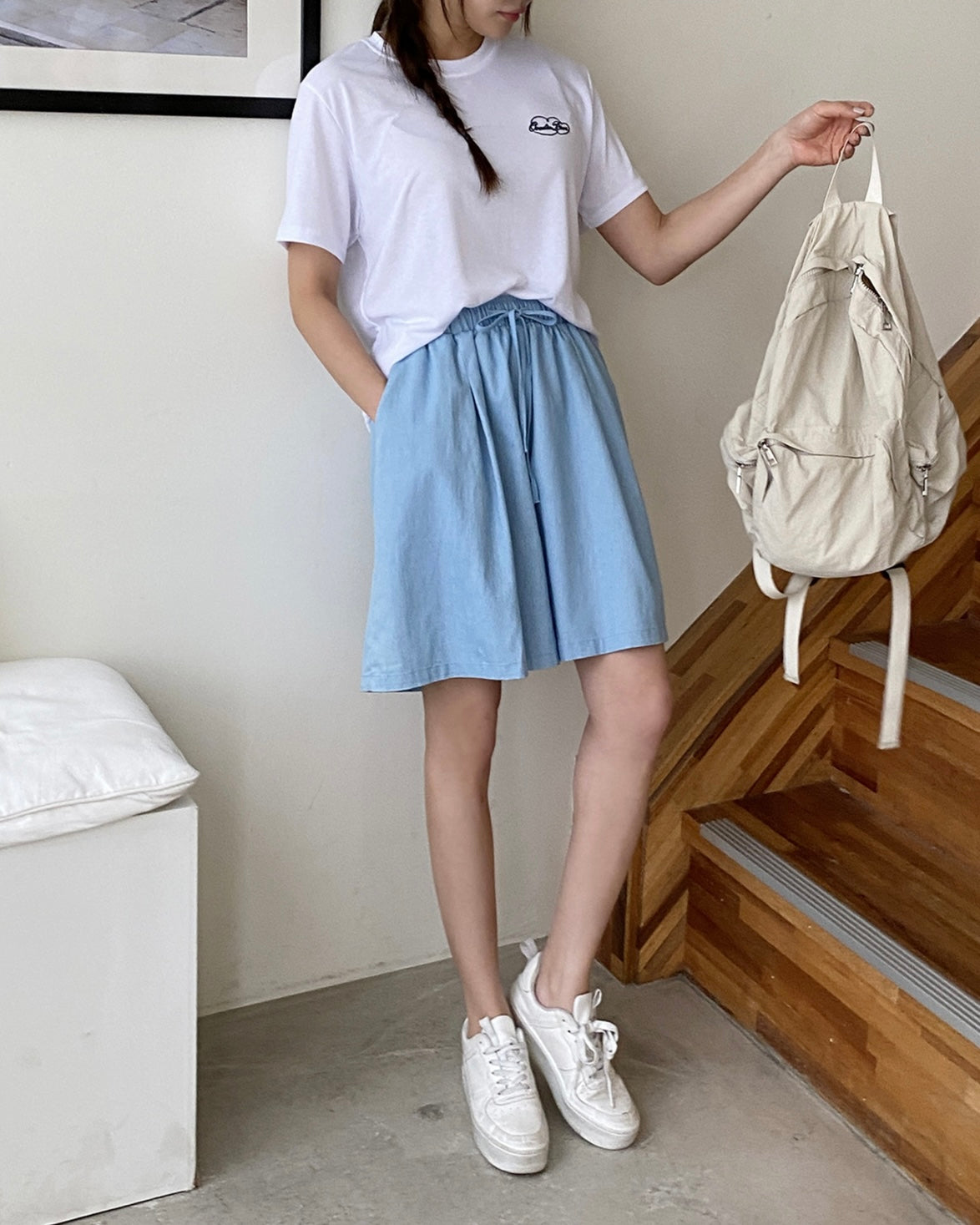韓國丨純棉牛仔短褲