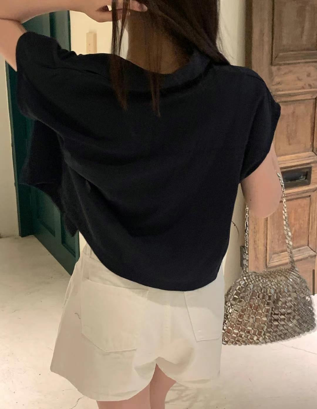 韓國丨短款飛飛袖TOP