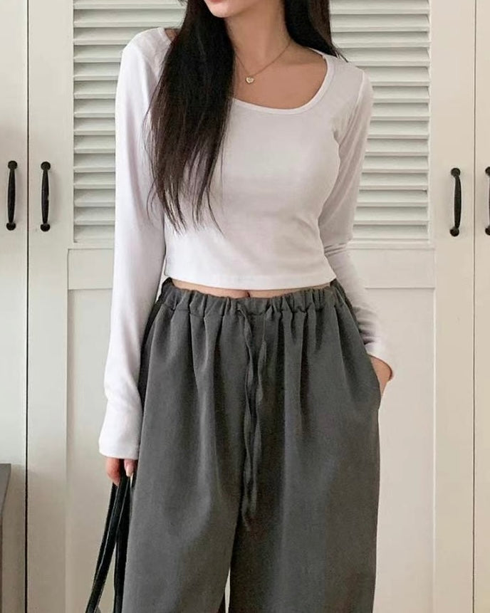 韓國丨圓領純色TEE