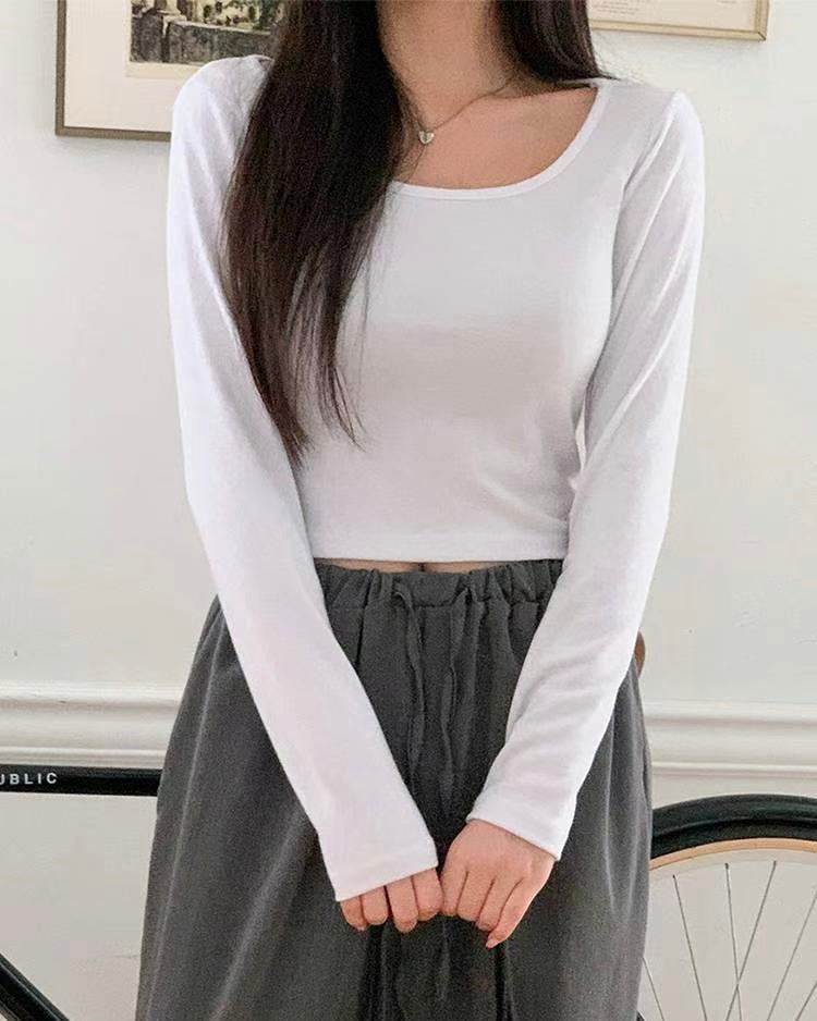 韓國丨圓領純色TEE