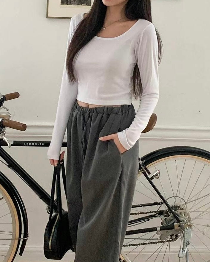 韓國丨圓領純色TEE