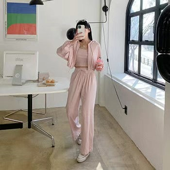 韓國丨背心抽繩休閒褲SET