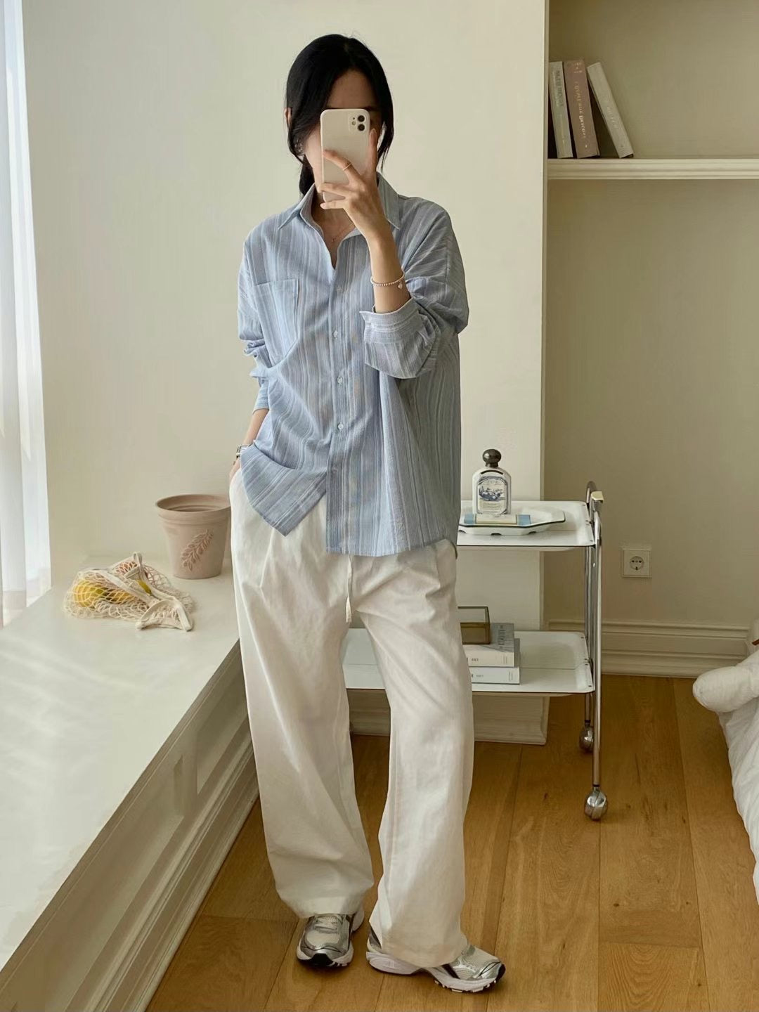 韓國丨直間紋襯衫TOP