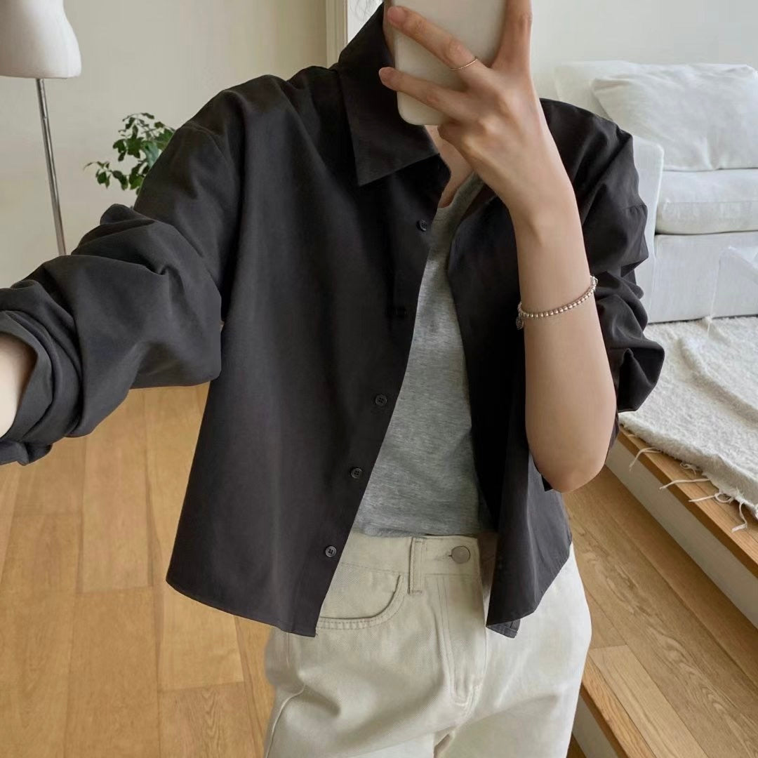 韓國丨短款鈕扣TOP