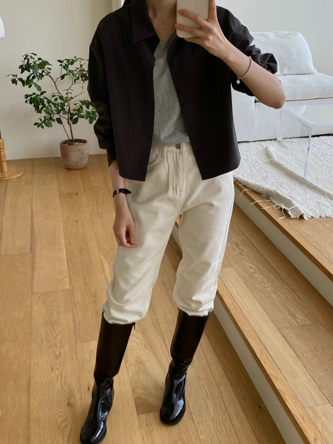 韓國丨短款鈕扣TOP