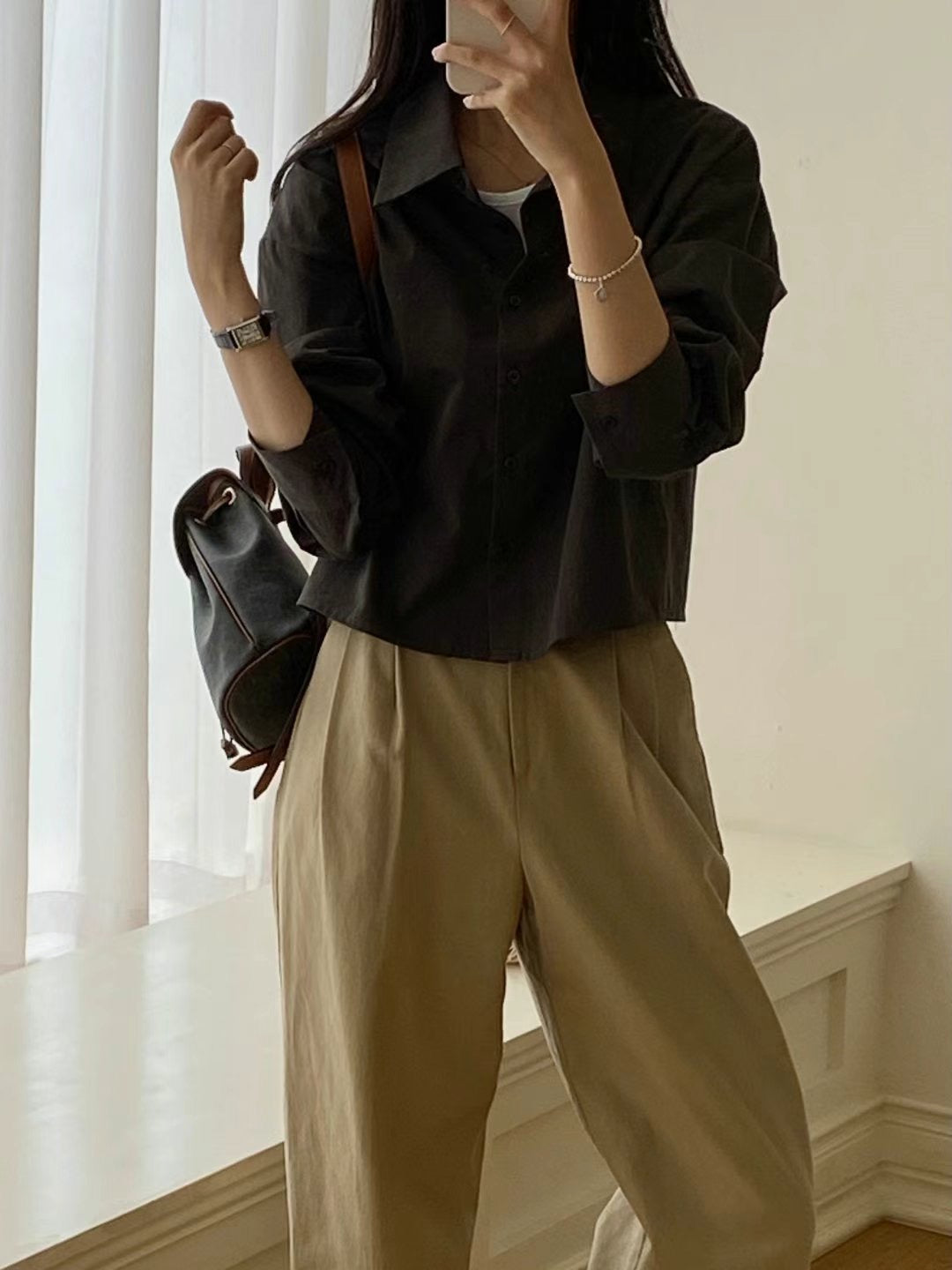 韓國丨短款鈕扣TOP