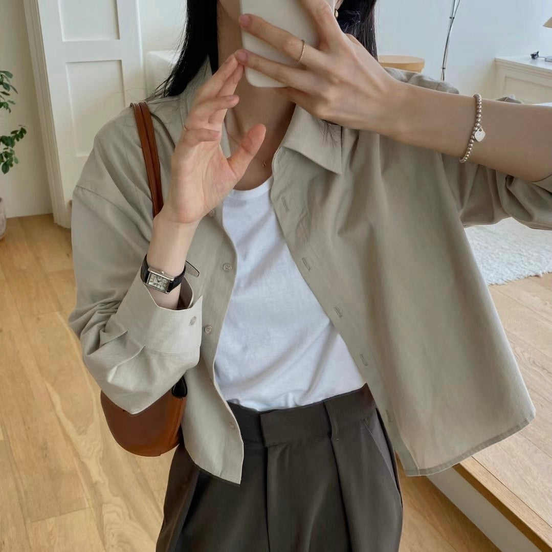 韓國丨短款鈕扣TOP