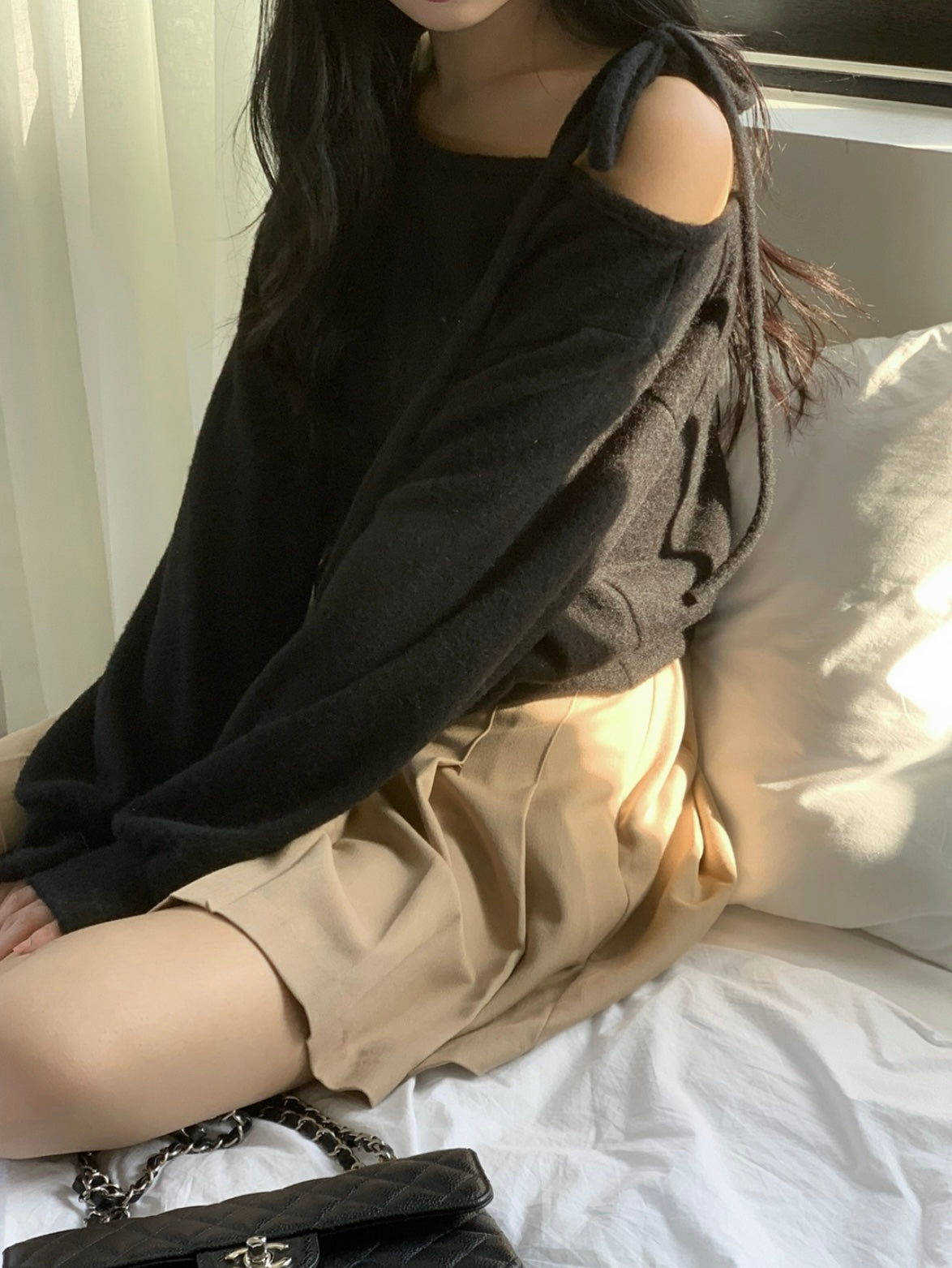 韓國丨棉花糖綁帶TOP