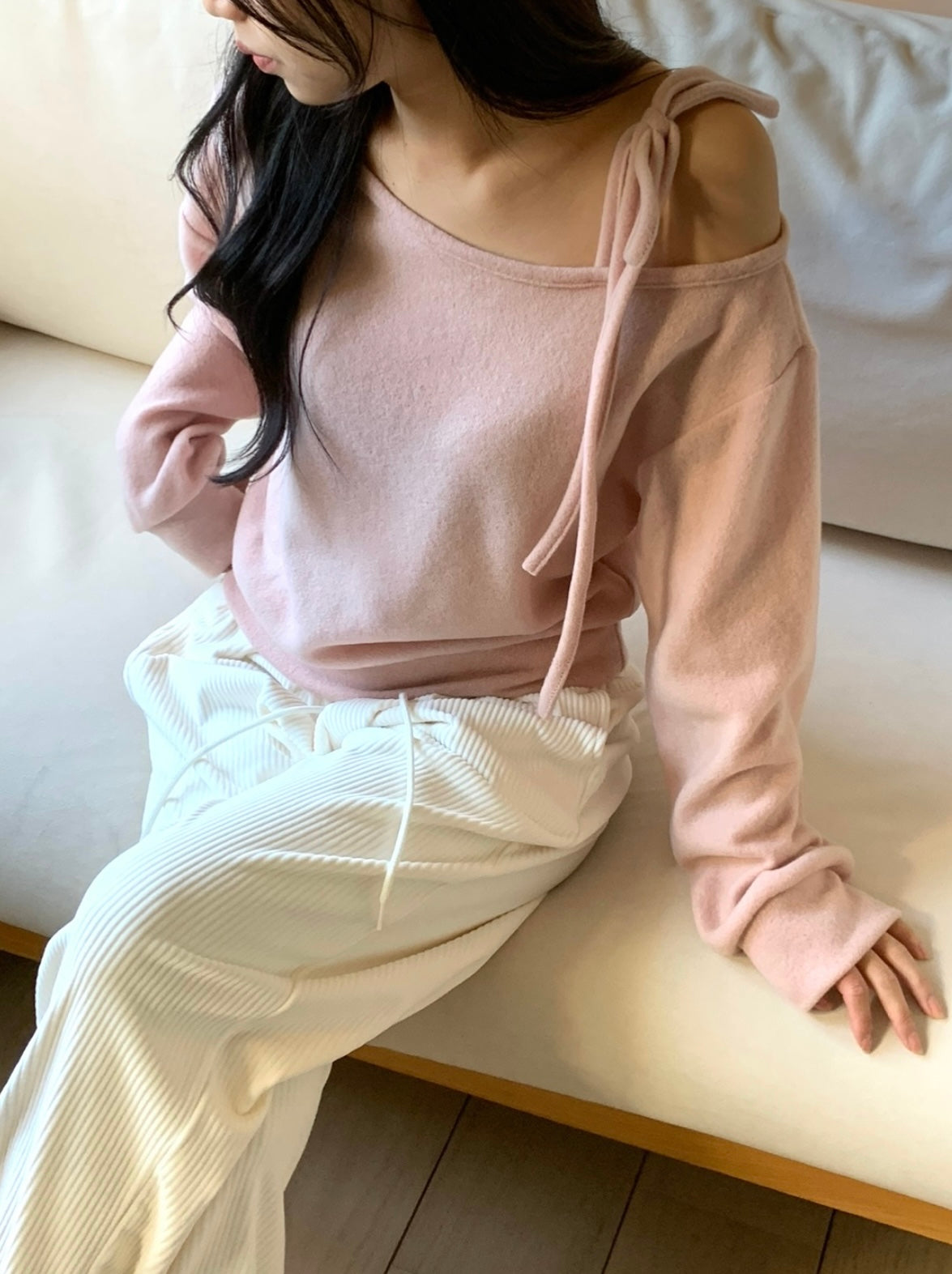 韓國丨棉花糖綁帶TOP
