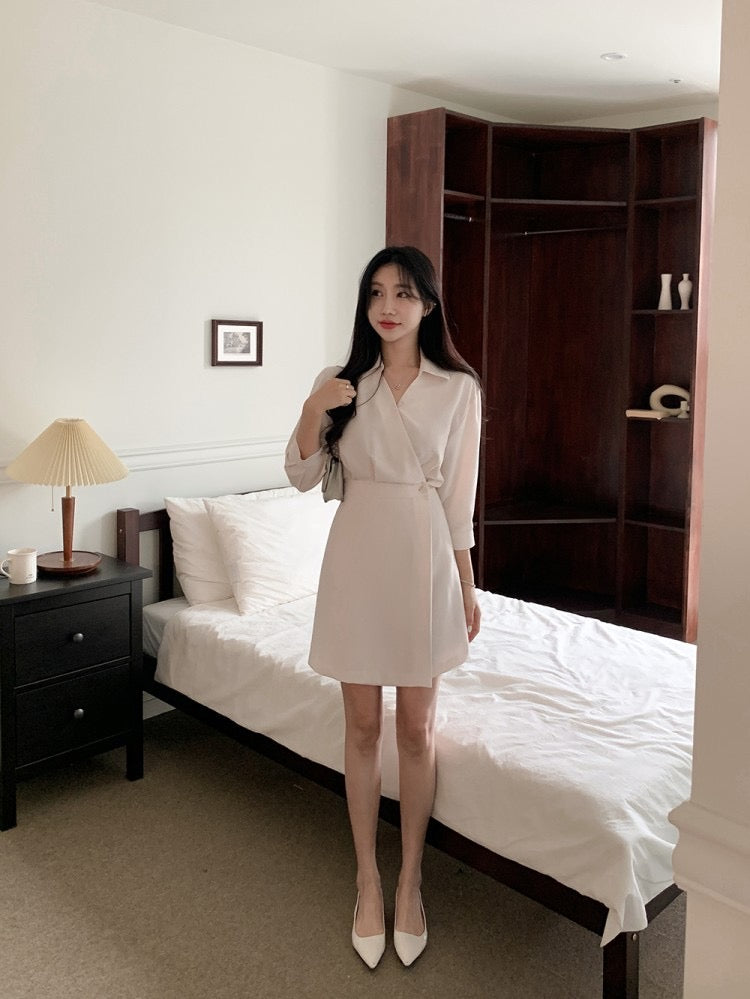 韓國丨V領氣質連身OPS