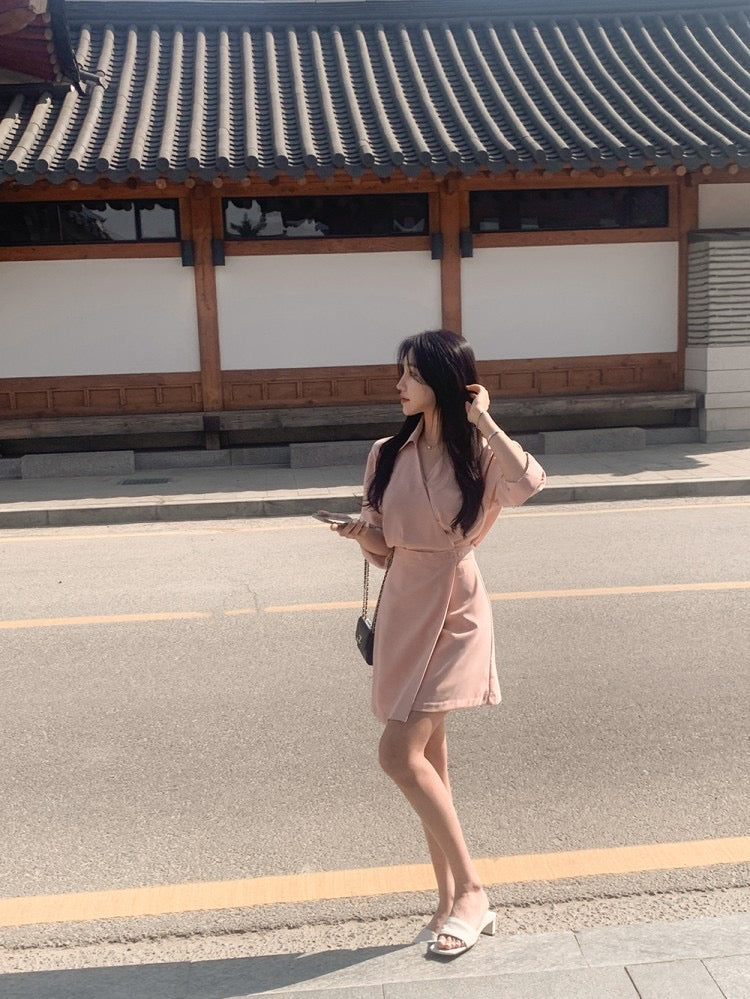 韓國丨V領氣質連身OPS