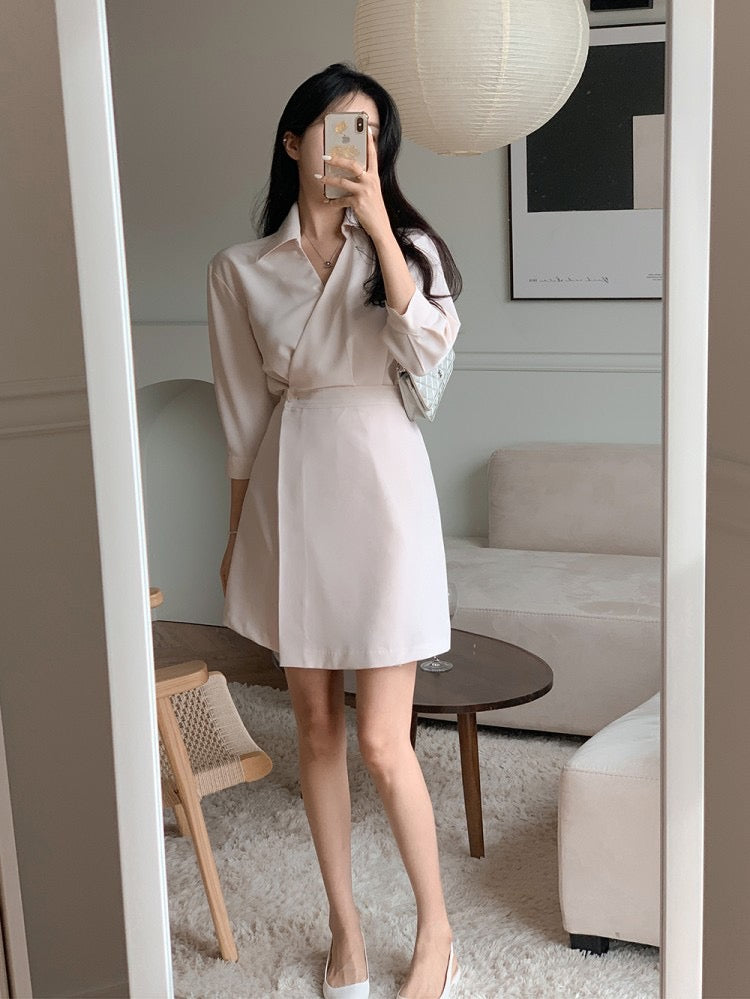 韓國丨V領氣質連身OPS