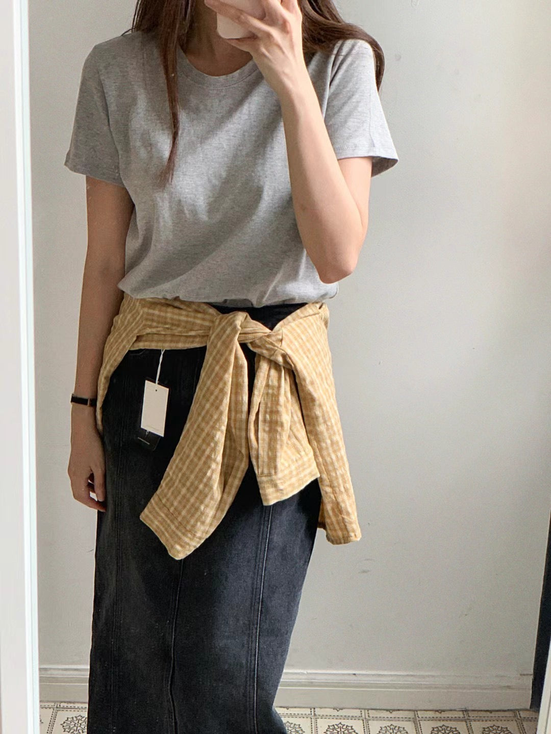 韓國丨翻領格紋襯衫