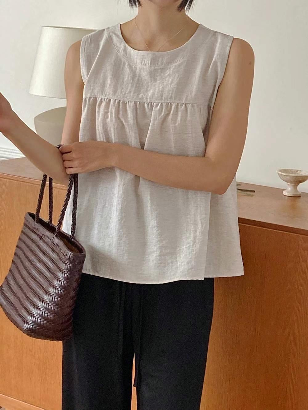 韓國丨圓領背心TOP