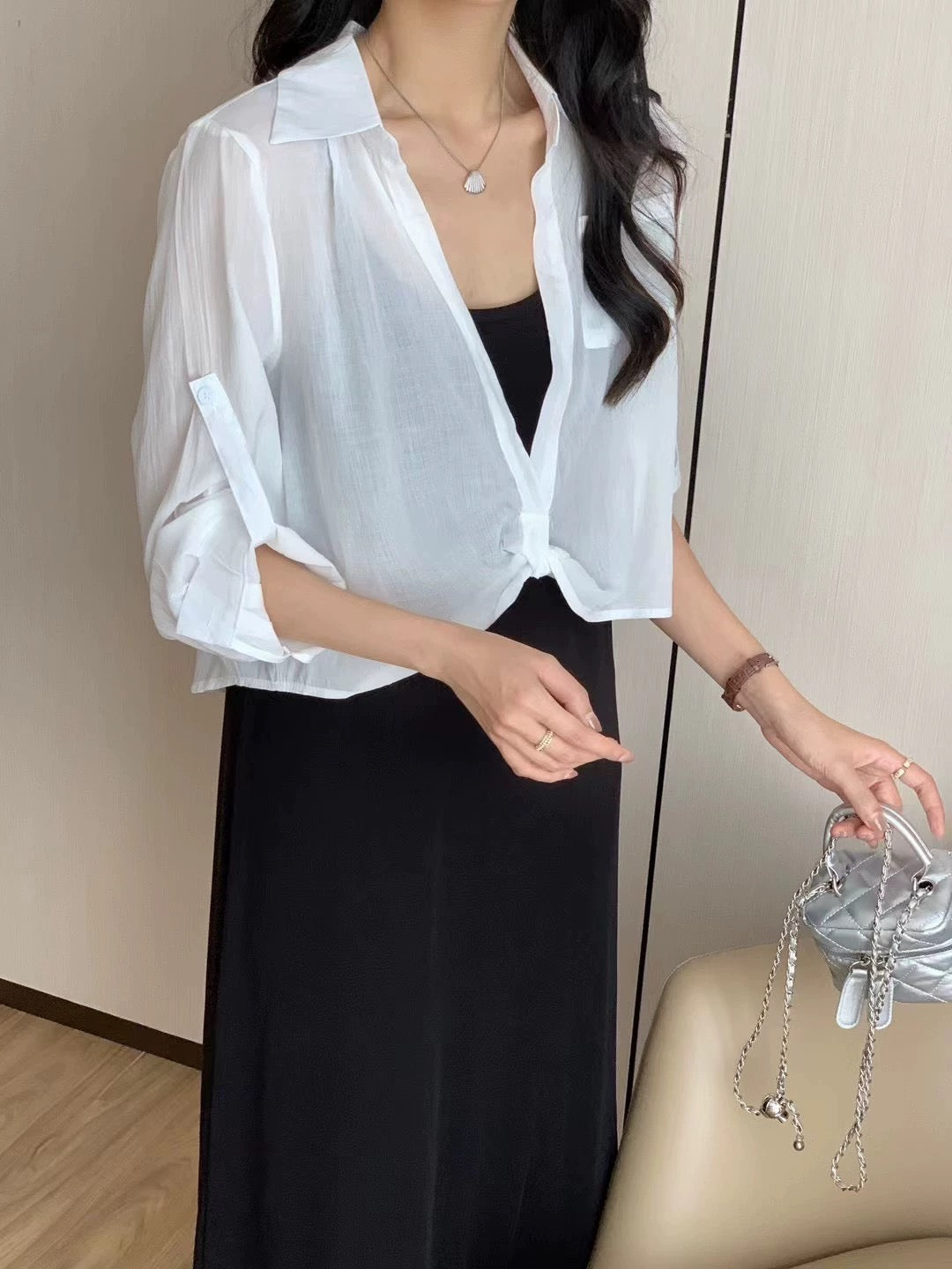 韓國丨吊帶外套裙SET