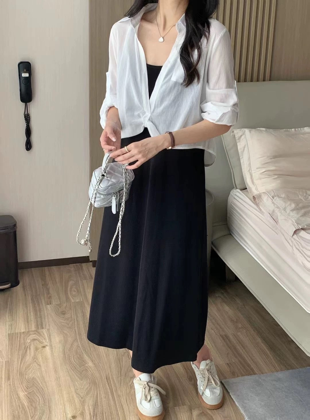 韓國丨吊帶外套裙SET
