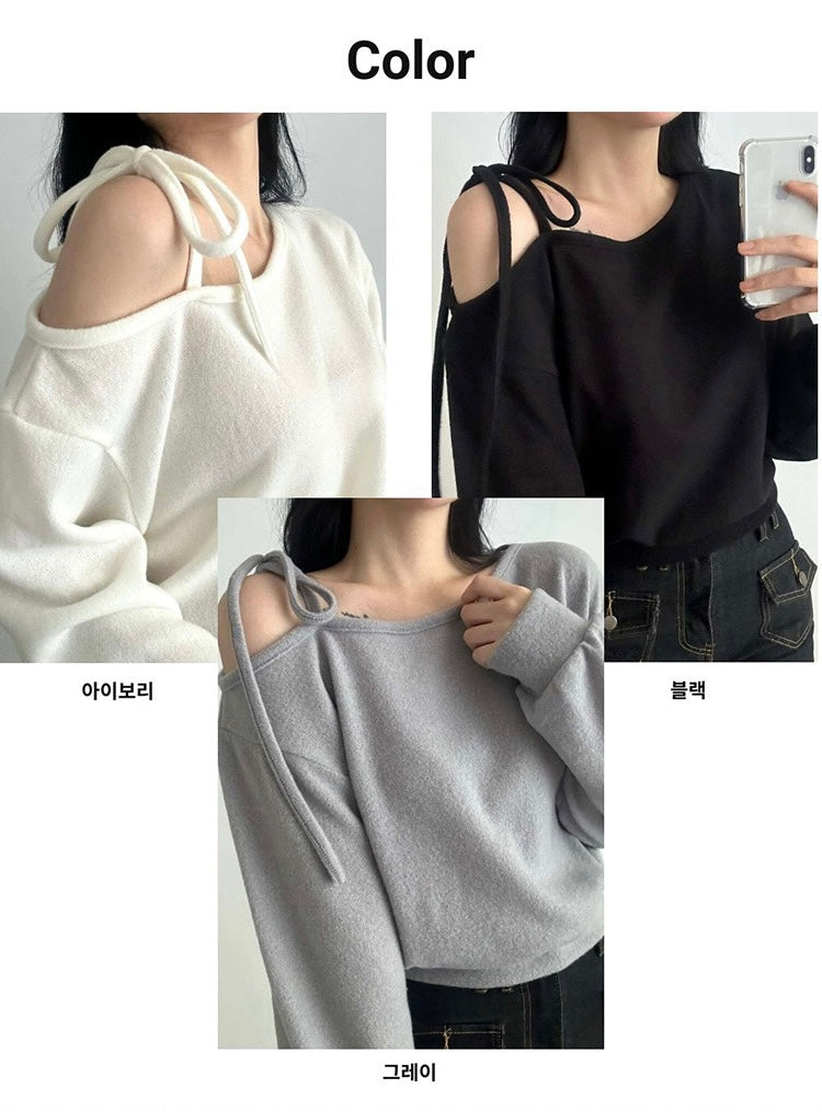 韓國丨寬鬆柔軟綁帶KNIT