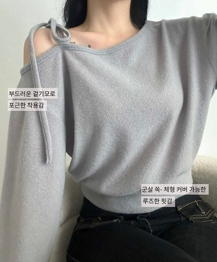 韓國丨寬鬆柔軟綁帶KNIT