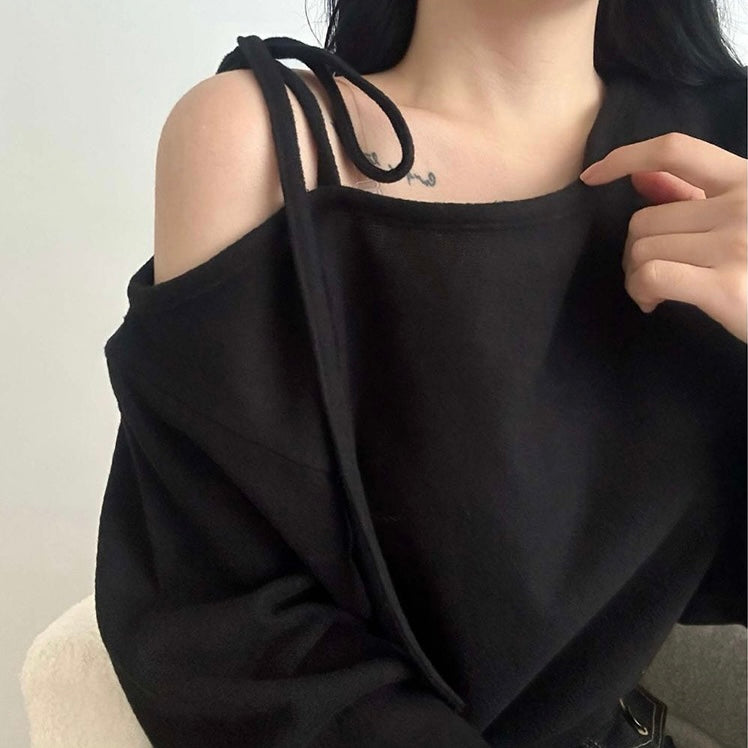 韓國丨寬鬆柔軟綁帶KNIT