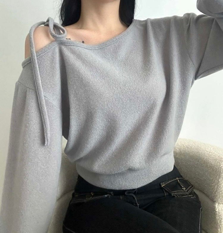 韓國丨寬鬆柔軟綁帶KNIT