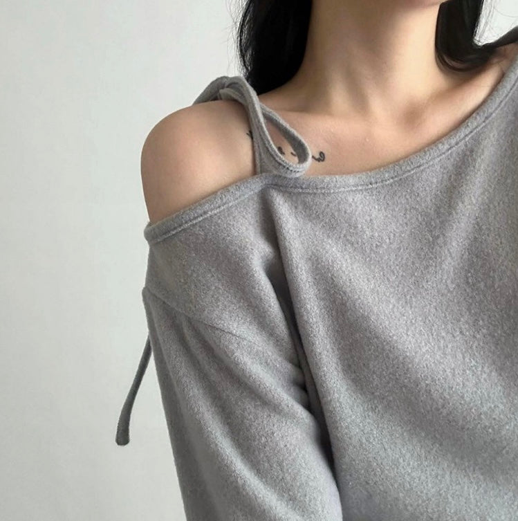 韓國丨寬鬆柔軟綁帶KNIT