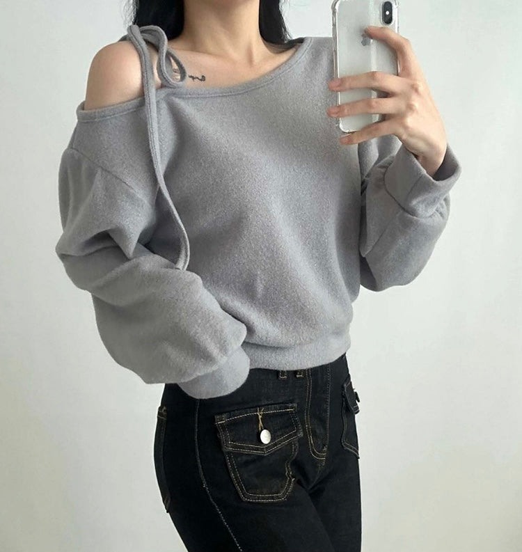 韓國丨寬鬆柔軟綁帶KNIT