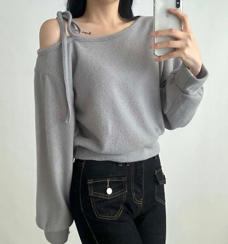 韓國丨寬鬆柔軟綁帶KNIT