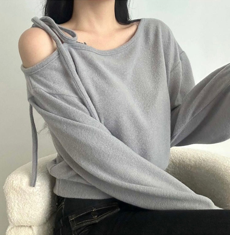 韓國丨寬鬆柔軟綁帶KNIT