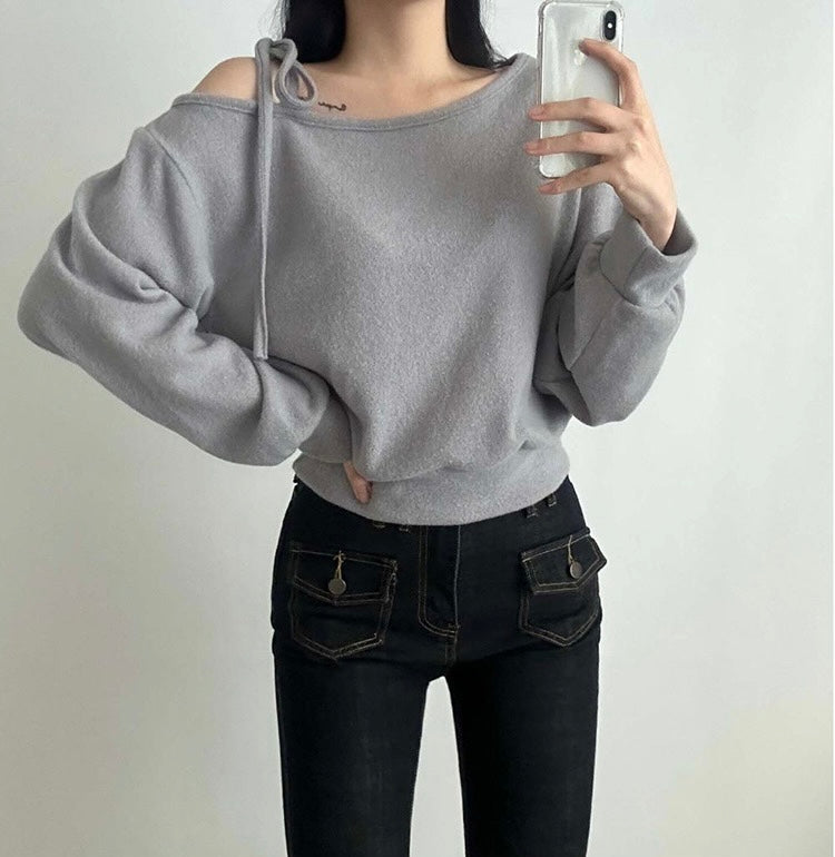 韓國丨寬鬆柔軟綁帶KNIT