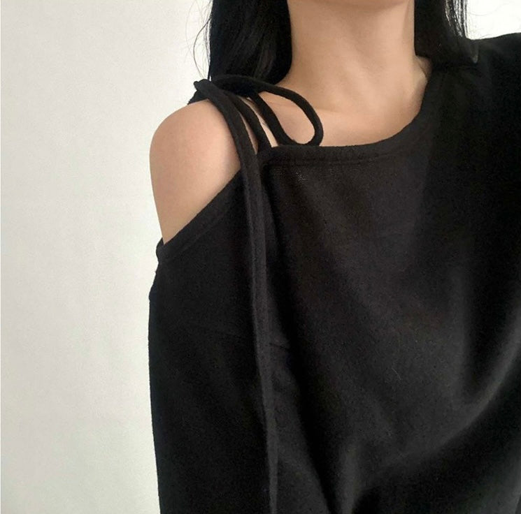 韓國丨寬鬆柔軟綁帶KNIT