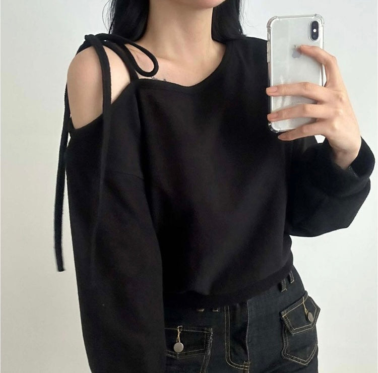 韓國丨寬鬆柔軟綁帶KNIT