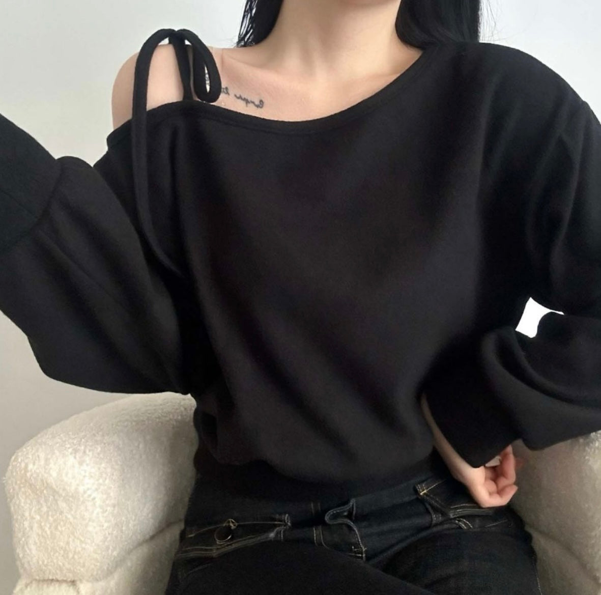 韓國丨寬鬆柔軟綁帶KNIT