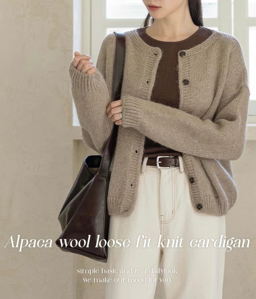 韓國丨ALPACA WOOL CARDIGAN