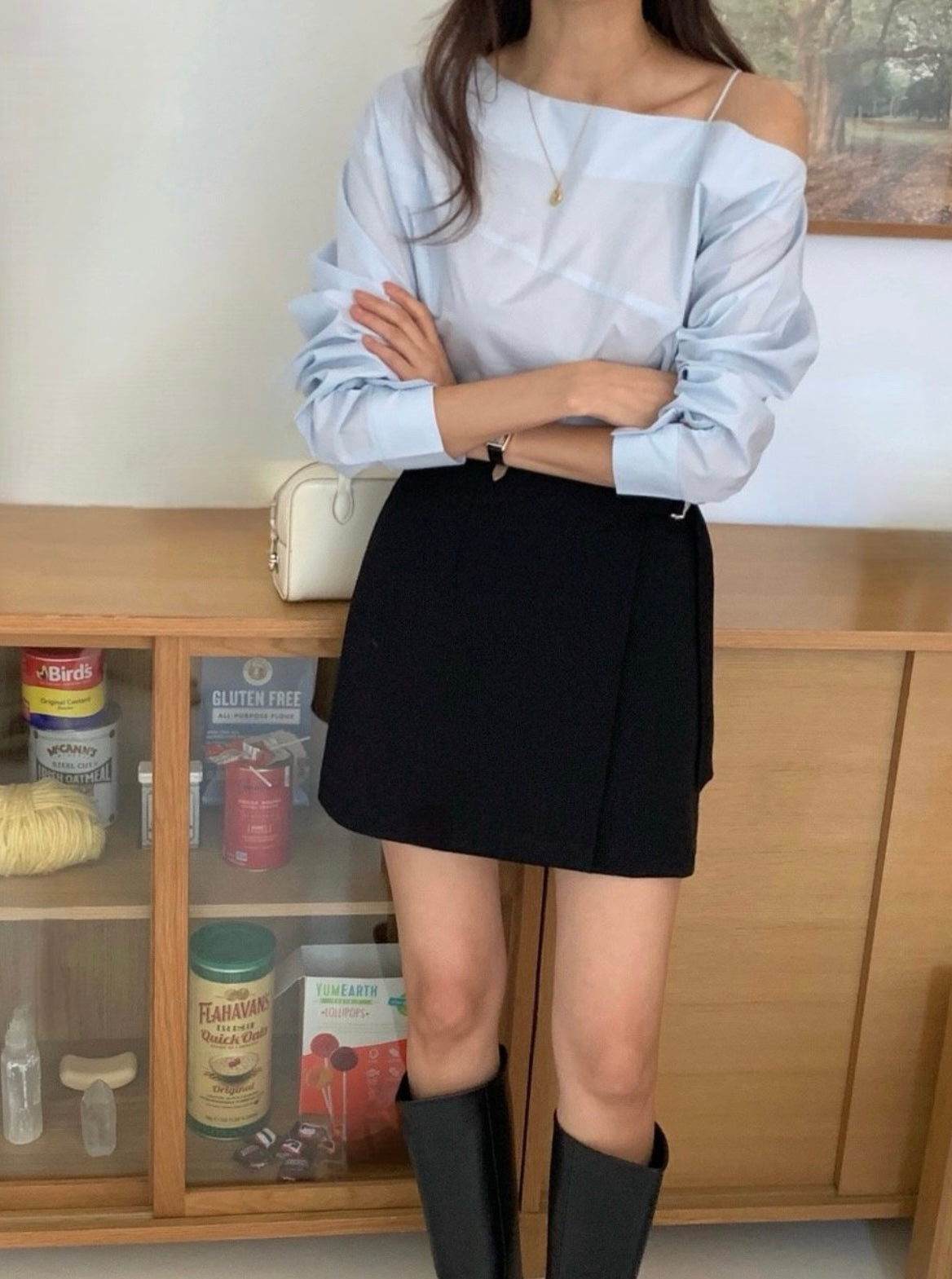 韓國丨純棉高腰SK
