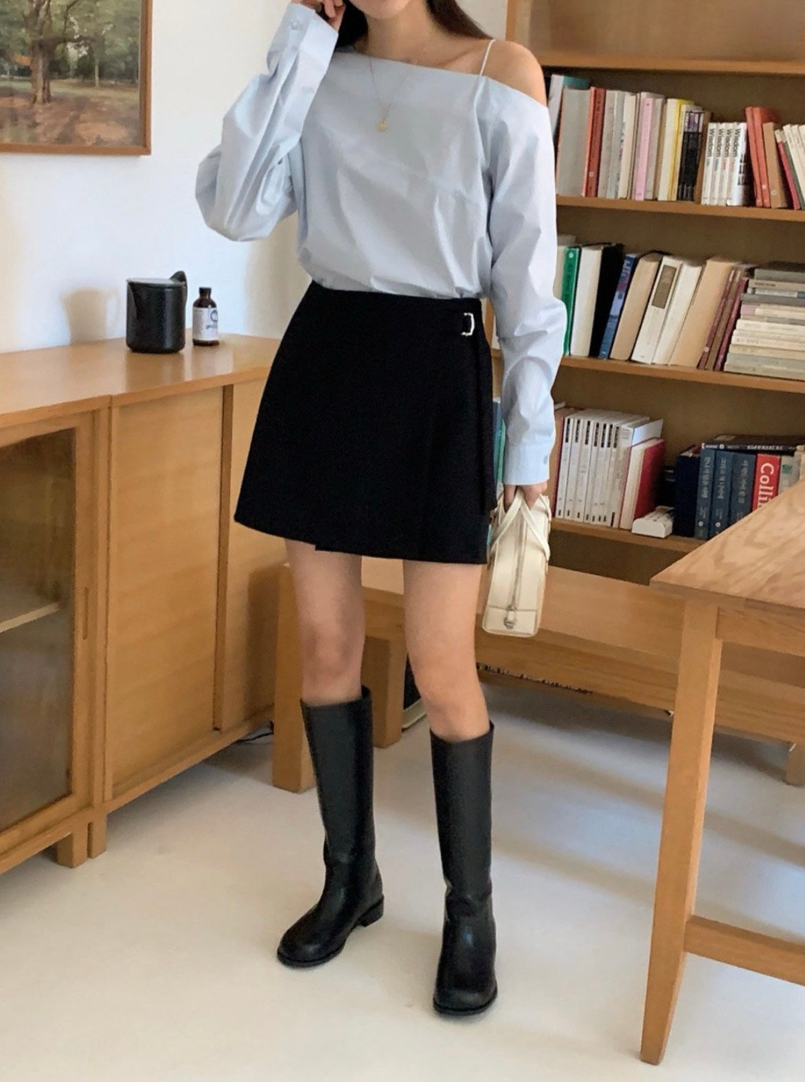 韓國丨純棉高腰SK