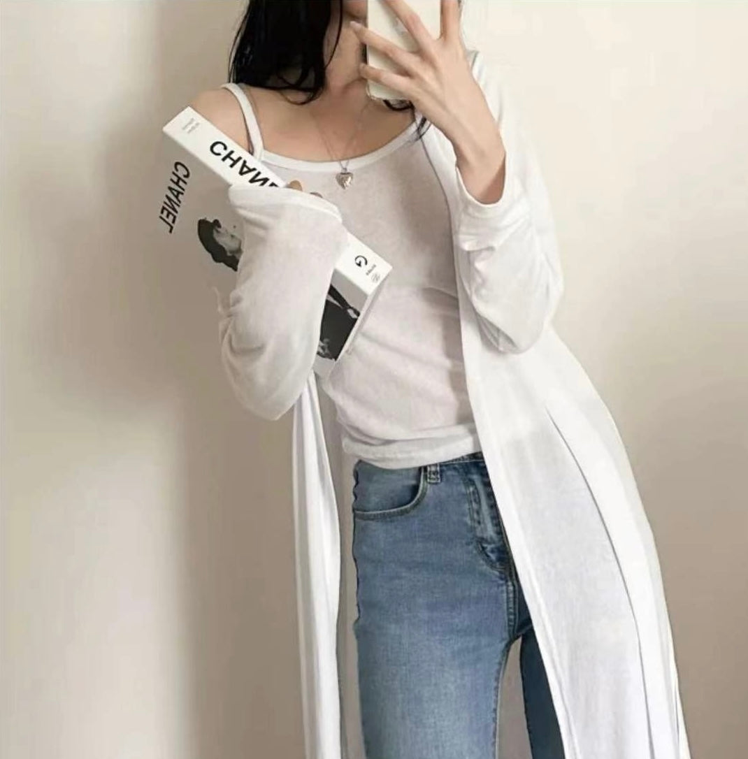 韓國丨長外套吊帶SET