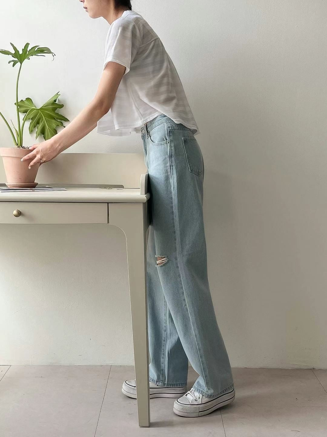韓國丨間紋傘型TOP