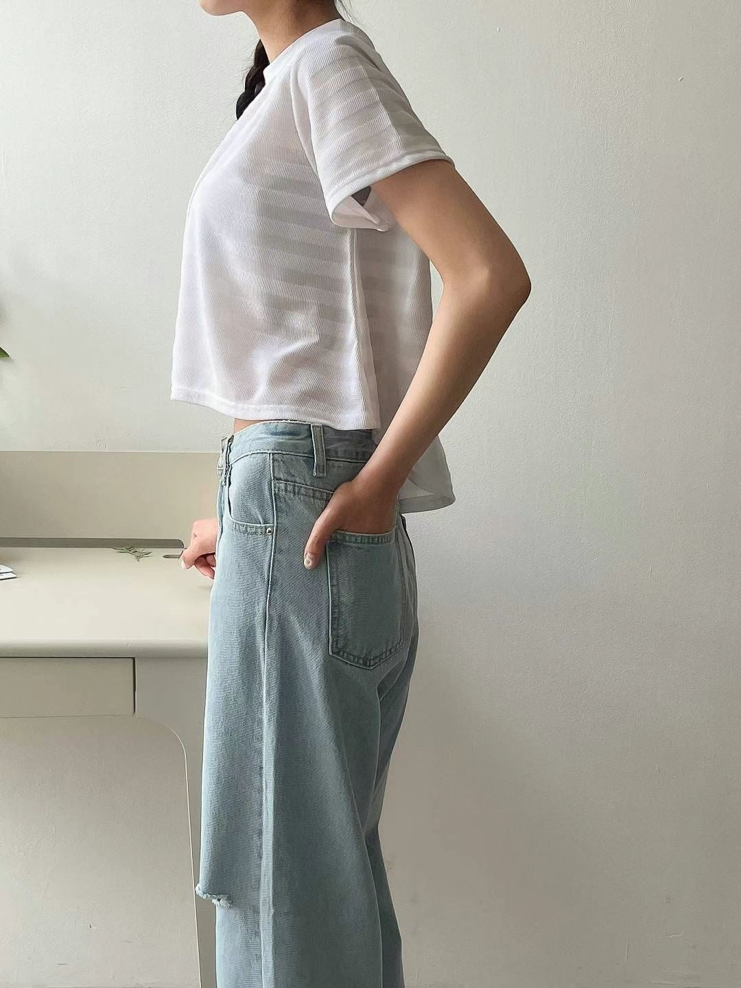韓國丨間紋傘型TOP