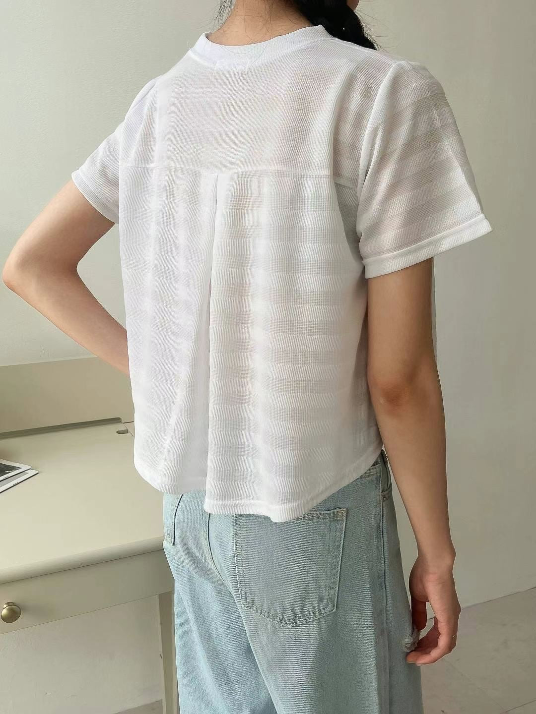 韓國丨間紋傘型TOP