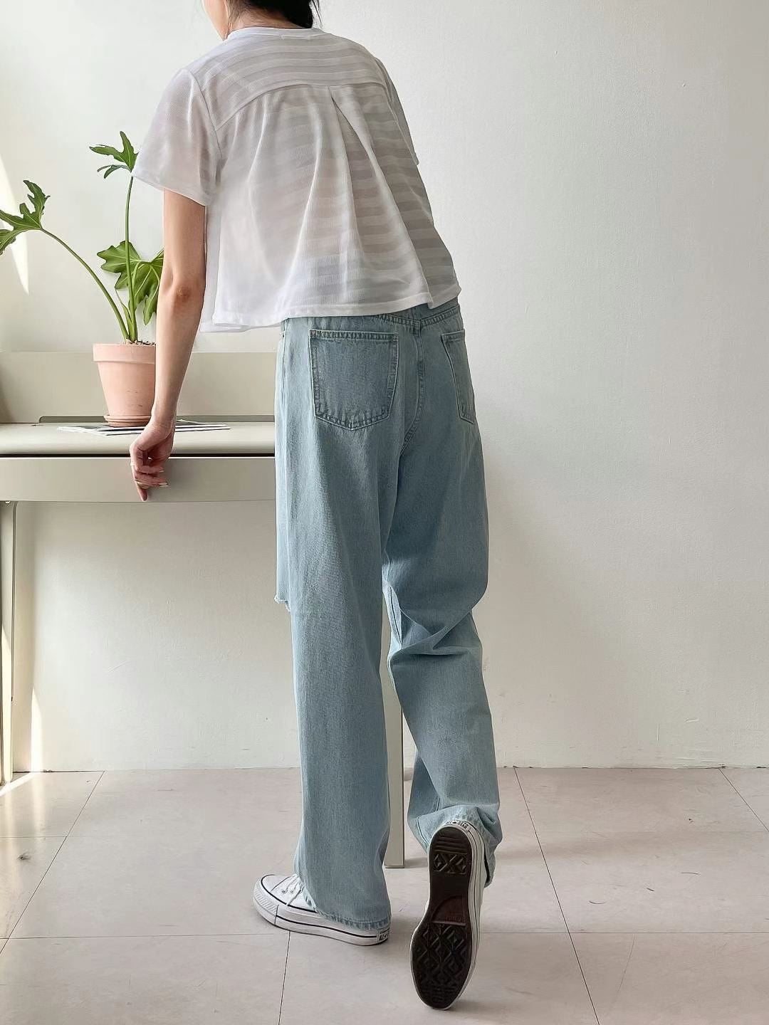 韓國丨間紋傘型TOP